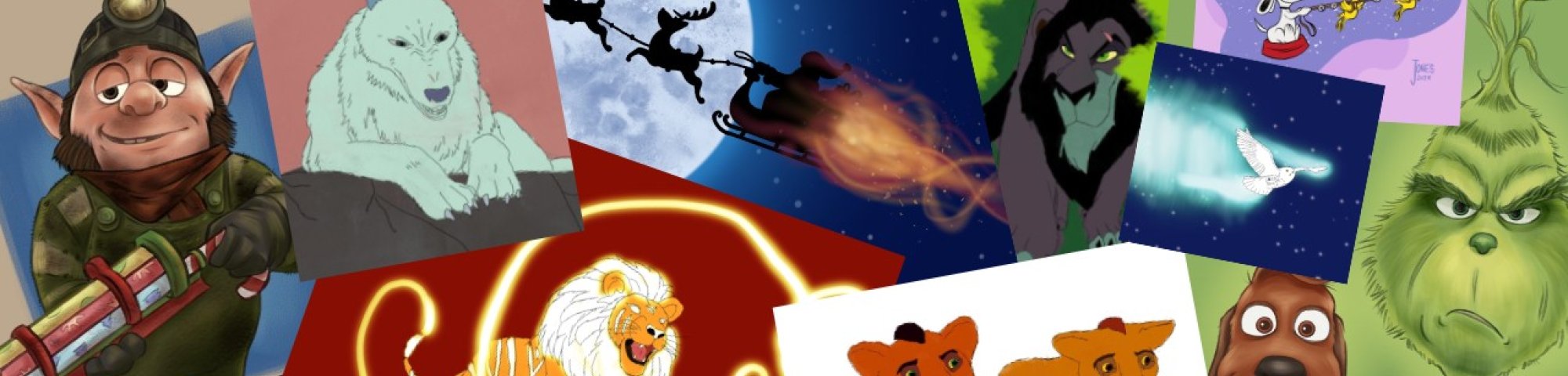 Collection of artwork from our December 2024 challenge